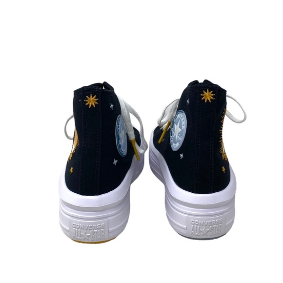 Converse Chuck Taylor Move Celestial Canvas Black High Platform Sneakers A02896C - Picture 5 of 8